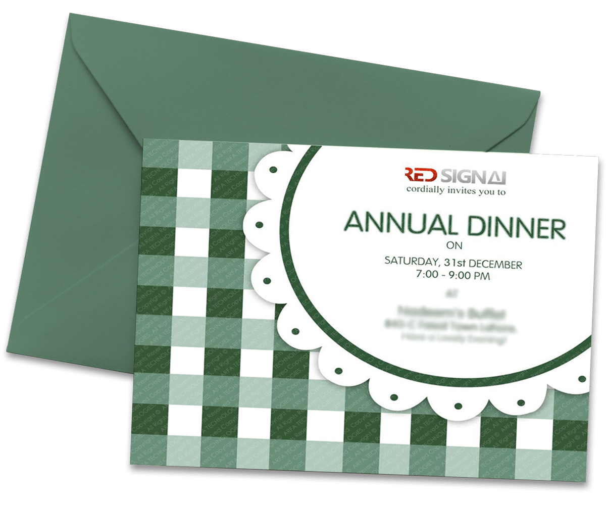 Annual Dinner Invitation Card Design