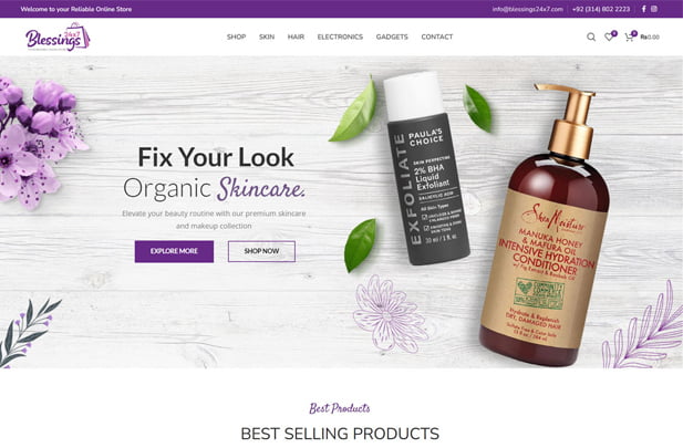 Blessing 247 Website Design