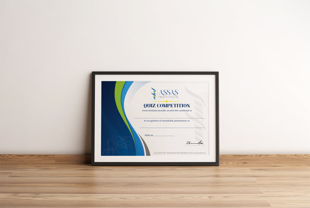 Institute Certificate Design