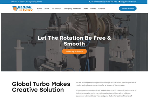 Global Turbo Website Portfolio