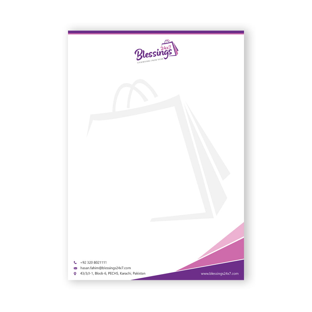 Blessing Letterhead design