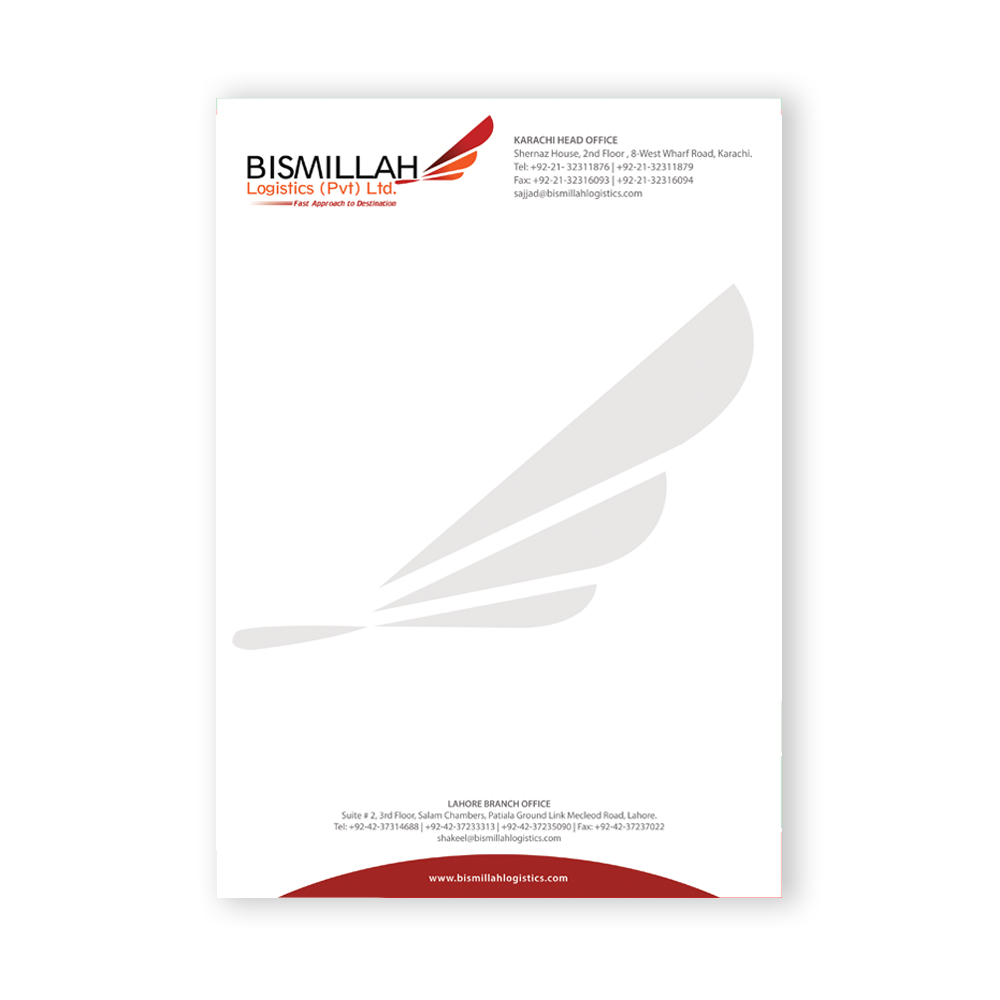 Bismillah Letterhead Design
