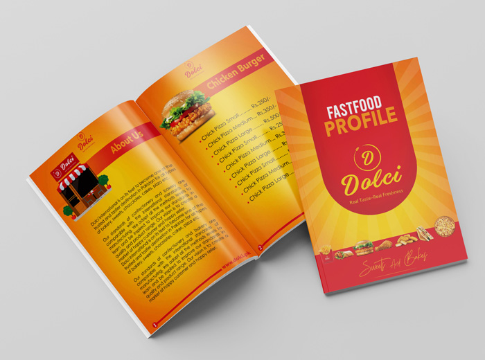 Dolci Sweets & Backers Fast Food Menu Design