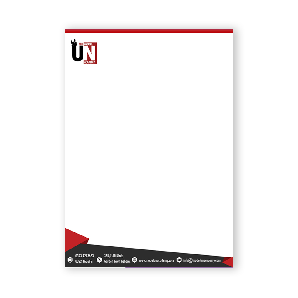 Model UN Academy Letterhead