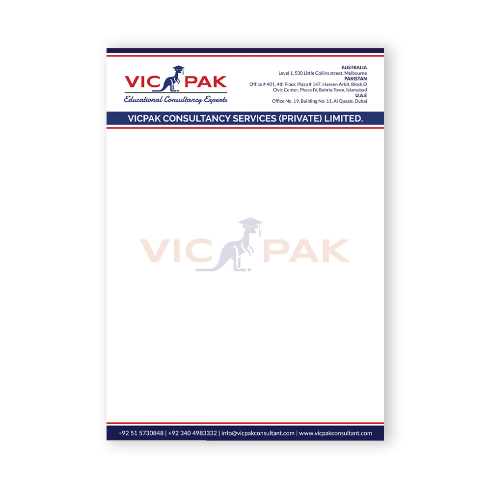 VikPak Letterhead Design
