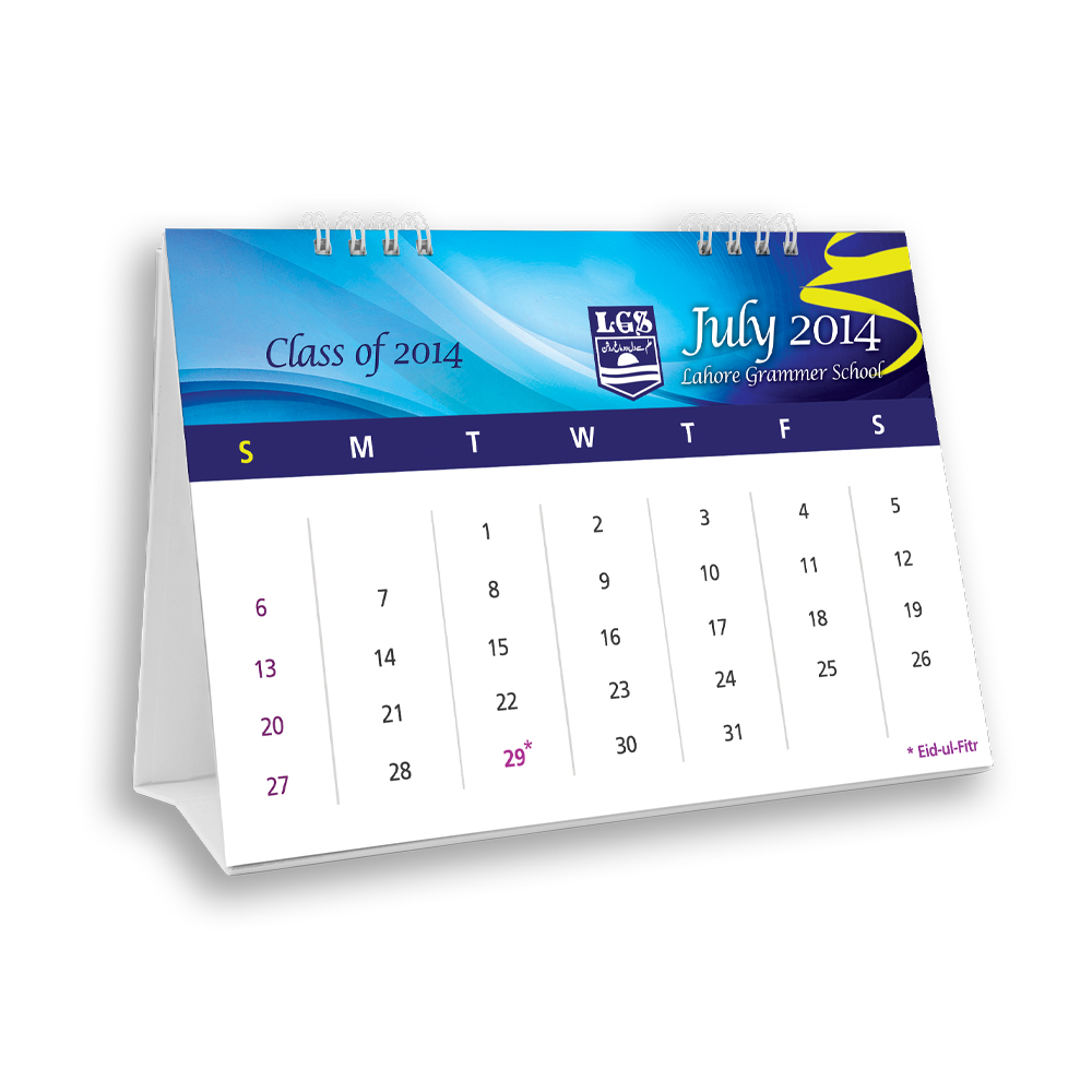 Table Calendar Design