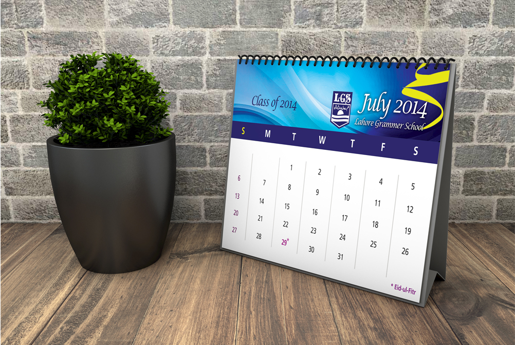 Table Calendar Design