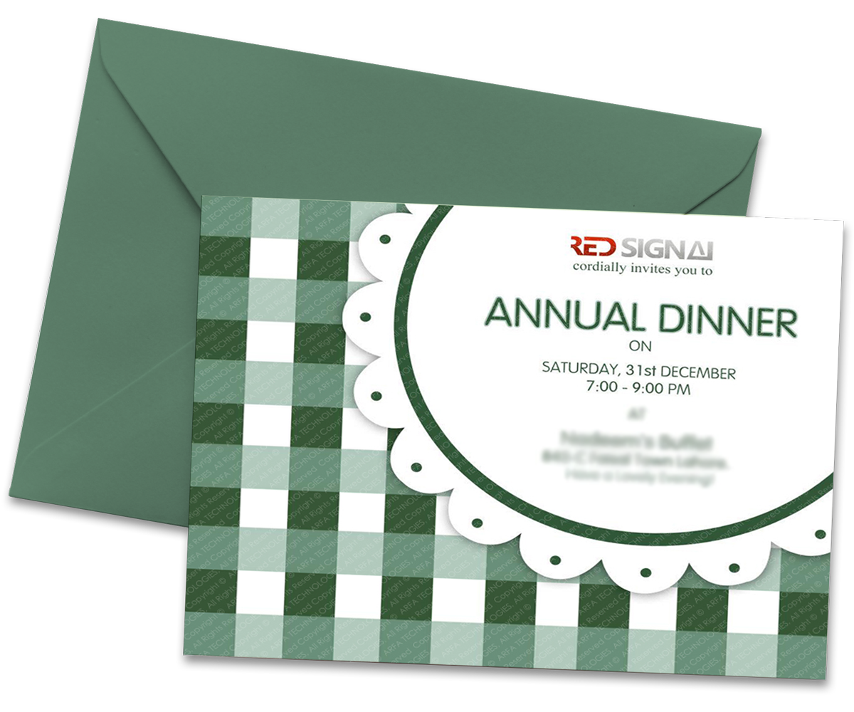 Annual Dinner Invitation Card Design