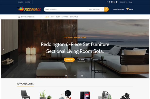 Tezmall E-commerce Website