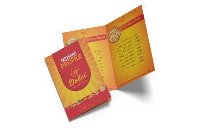 Dolci Menu Design