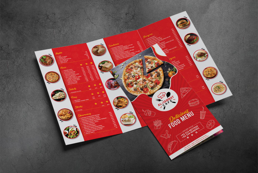 Al Jannat Café Menu Design